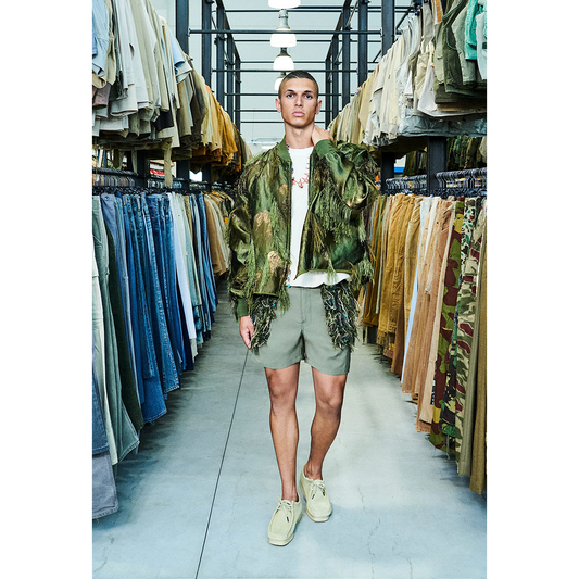 4SDESIGNS GUSSET POCKET FATIGUE SHORT OLIVE