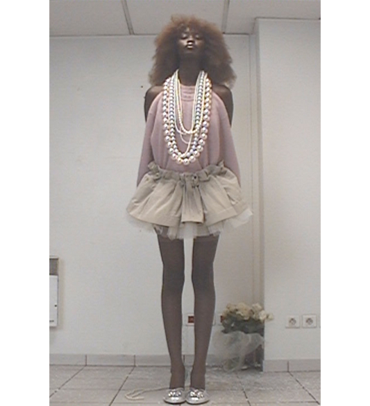 SCRUNCH CHINO SKIRT BEIGE