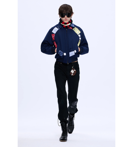 CB PATCH BOMBER NAVY CB PATCH BOMBER NAVY