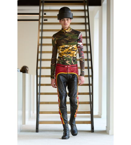 PATCHWORK CAMO JERSEY TOP GREEN/YELLOW PATCHWORK CAMO JERSEY TOP GREEN/YELLOW