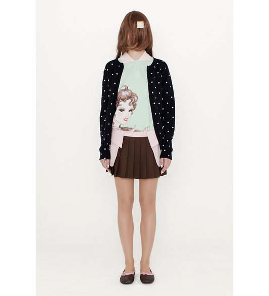 COLLAR MINI SKORT PINK