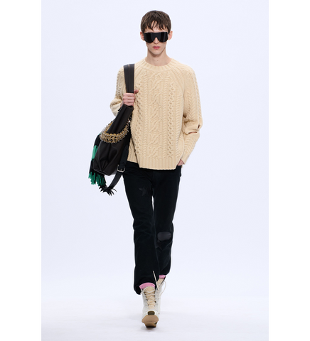 SLASHED CABLE JUMPER OATMEAL SLASHED CABLE JUMPER OATMEAL