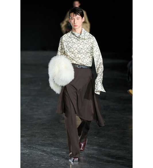 TAILORING SKIRT BROWN