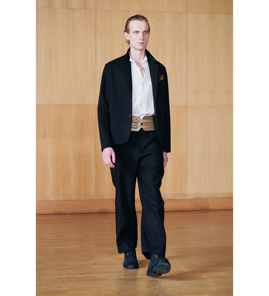 WING SHIRT SLEEVELESS WINTER BOUQUET POPLIN