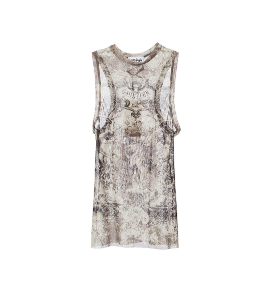 THE MEDAILLON TANK TOP LIGHT BEIGE/TAUPE
