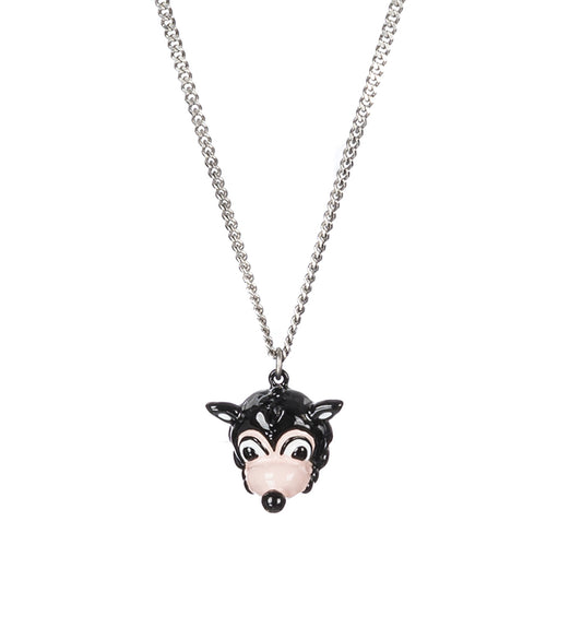 ANIMAL CHARM NECKLACE BLACK