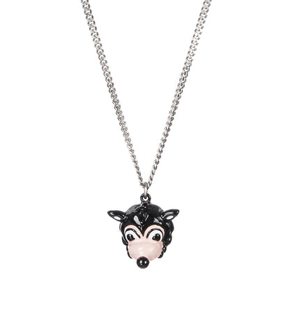ANIMAL CHARM NECKLACE BLACK ANIMAL CHARM NECKLACE BLACK