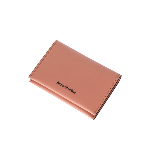 FOLDED LEATHER WALLET SALMON PINK