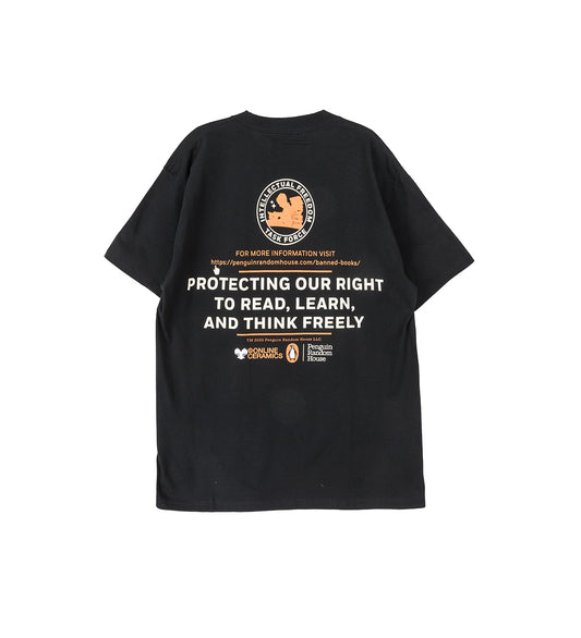 ONLINE CERAMICS X PENGUIN RANDOM HOUSE INTELLECTUAL FREEDOM TASK FORCE SS TEE BLACK