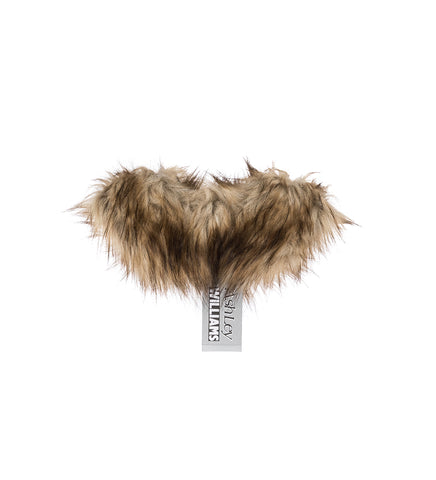 HALI COLLAR BROWN FAUX WOLF FUR HALI COLLAR BROWN FAUX WOLF FUR