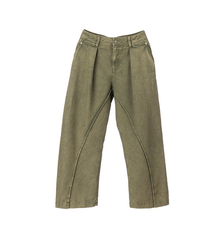 TWISTED SEAM TROUSERS OLIVE TWISTED SEAM TROUSERS OLIVE