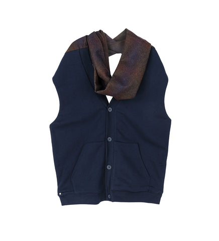 CARDIGANFRONTSCARF BLUE/MULTI BROWN CARDIGANFRONTSCARF BLUE/MULTI BROWN