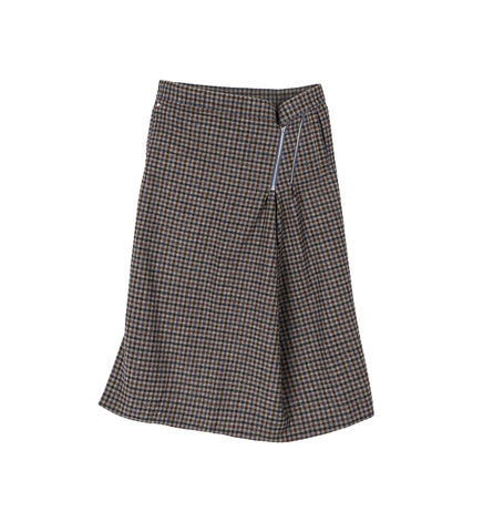SMLXL SKIRT BROWN BLUE CHECKS SMLXL SKIRT BROWN BLUE CHECKS