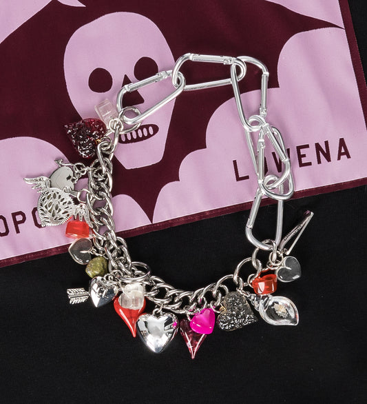 ROMANCE CARABINER NECKLACE MULTI