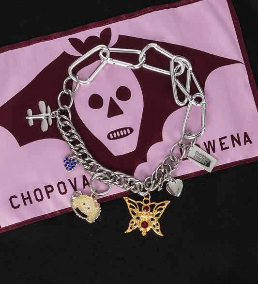 LAMB AND FRIENDS CARABINER NECKLACE MULTI