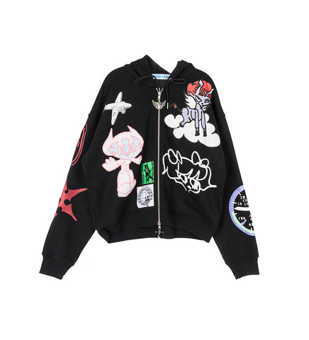 FLYING HIGH ZIP HOODIE MULTI FLYING HIGH ZIP HOODIE MULTI