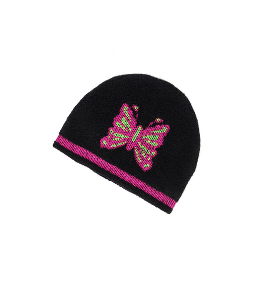 CYBER BUTTERFLY BEANIE BLACK MULTI
