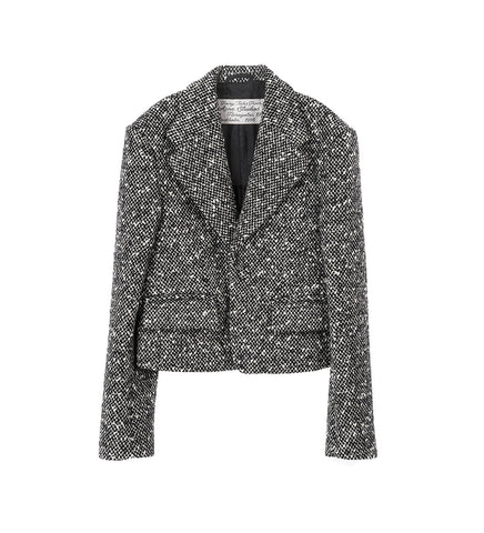 JUMANI BONDED TEXTURED TWEED BLACK/WHITE JUMANI BONDED TEXTURED TWEED BLACK/WHITE