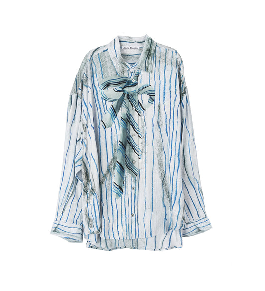 SETAR LS VISCOSE PAINTED SUIT BOW BLUE MULTI