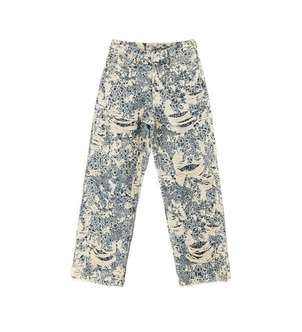 1981 U DENIM DISTRESSED MONOGRAM MID BLUE 1981 U DENIM DISTRESSED MONOGRAM MID BLUE