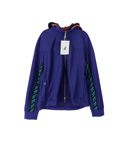 ZIP-UP JERSEY JACKET ASICS BLUE ZIP-UP JERSEY JACKET ASICS BLUE