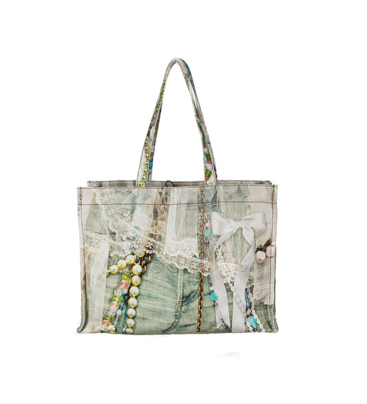 LOGO SHOPPER EW NEW TLO GOTH CUTE WHITE/GREEN