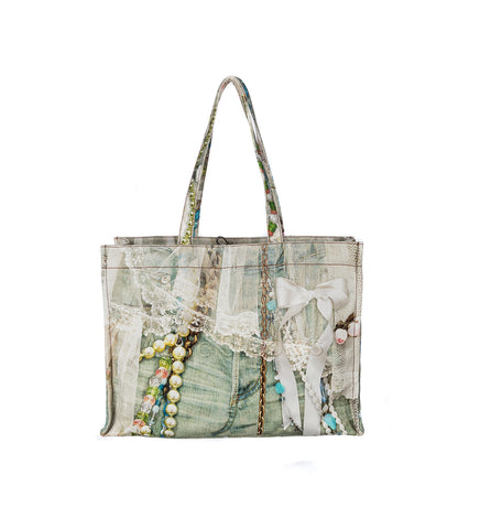 LOGO SHOPPER EW NEW TLO GOTH CUTE WHITE/GREEN LOGO SHOPPER EW NEW TLO GOTH CUTE WHITE/GREEN