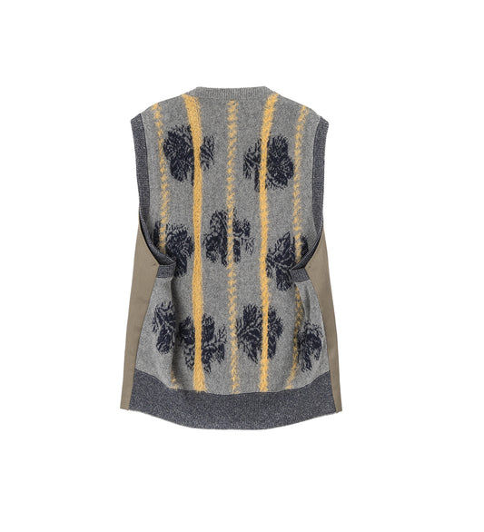 WOOL MOHAIR VEST KHAKI