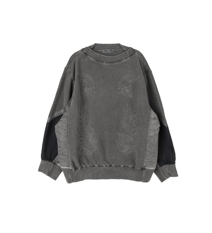 EMBROIDERY SWEATSHIRT BLACK EMBROIDERY SWEATSHIRT BLACK