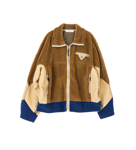 WOOL JERSEY BLOUSON BEIGE WOOL JERSEY BLOUSON BEIGE