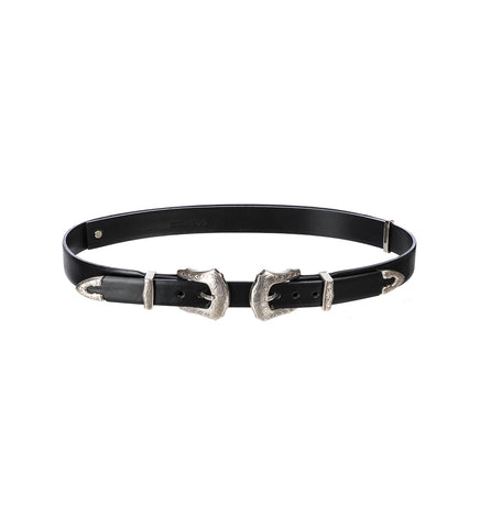 DOUBLE BUCKLE BELT BLACK DOUBLE BUCKLE BELT BLACK