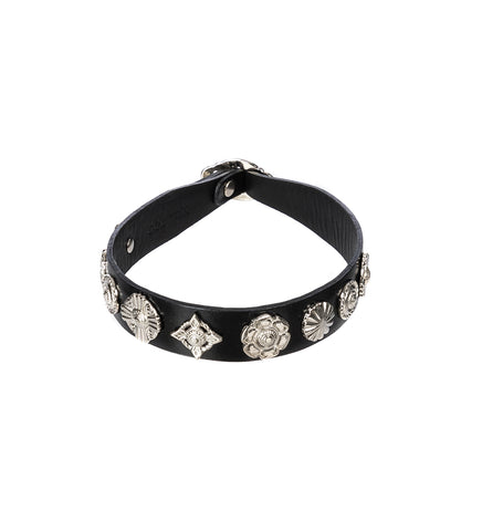 DOUBLE LEATHER BANGLE BLACK DOUBLE LEATHER BANGLE BLACK