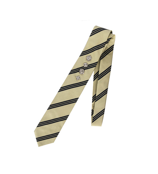 METAL CONCHO TIE YELLOW