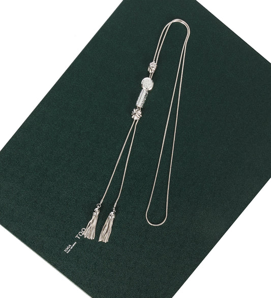 METAL LOOP TIE SMALL SILVER