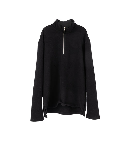 FLEECE POLO BLACK