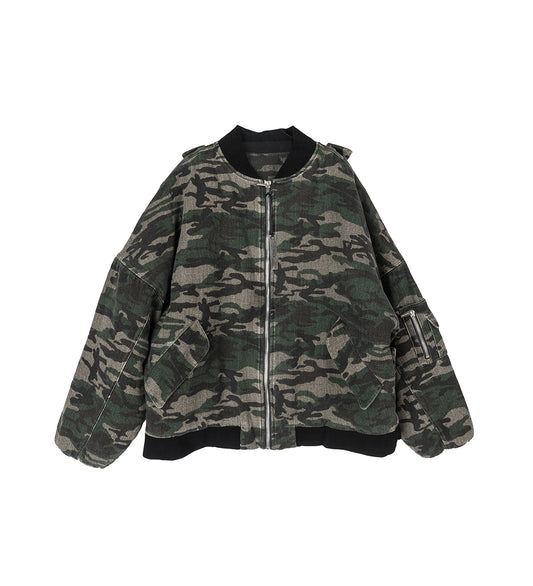 BOMBER JACKET WOODLAND CAMO