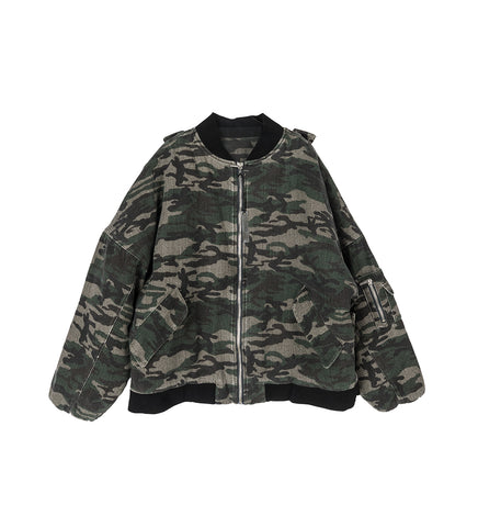 BOMBER JACKET WOODLAND CAMO BOMBER JACKET WOODLAND CAMO