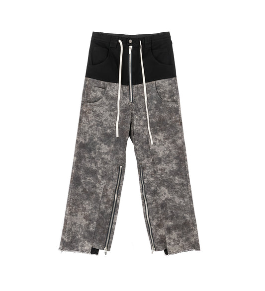CONCRETE DENIM BAGGY PANTS WASHED GREY