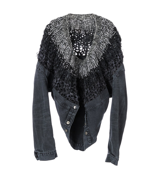 JEANSCIRCLEJACKET VINTAGE BLACK