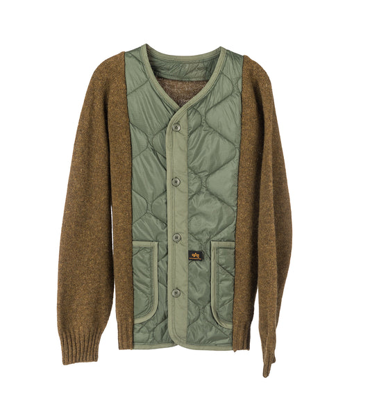 LININGKNITTER CARDIGAN OLIVE
