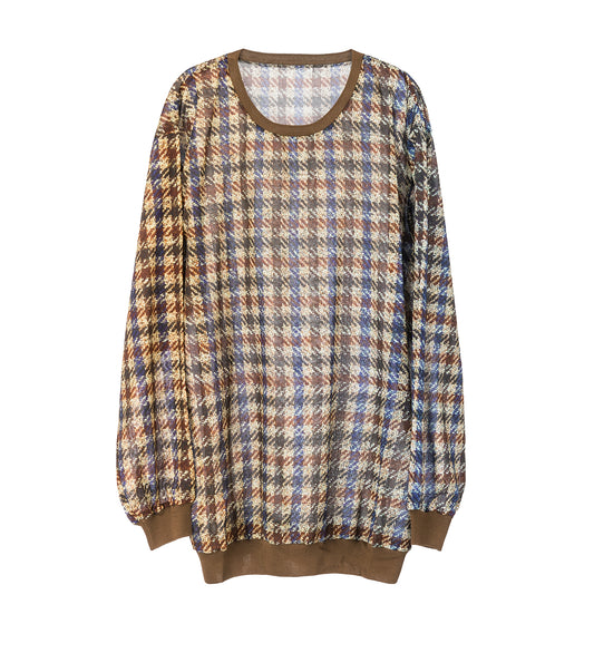 M-SWEATER CHECK PRINT