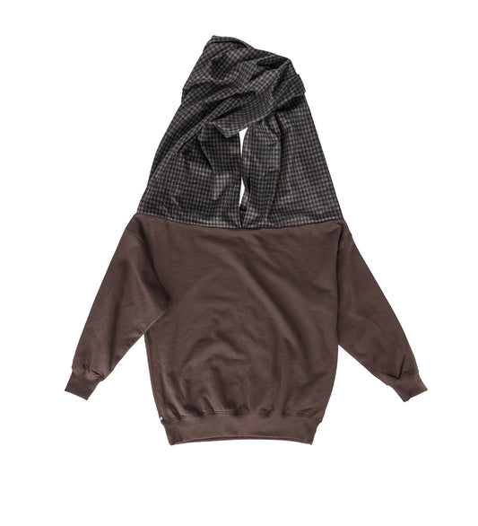LOOPSWEATER BROWN/GREY CAREE