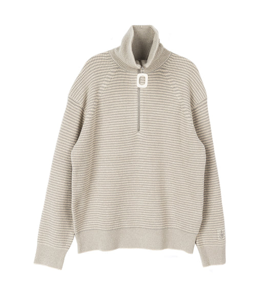 HALF ZIP JUMPER SAND/STONE