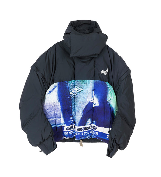 PADDED JACKET WHITE/LIME/BLUE