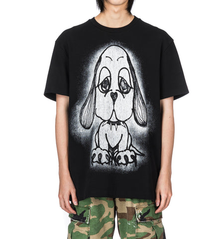 HEART PUP TEE HEAVY RIB TEE BLACK HEART PUP TEE HEAVY RIB TEE BLACK