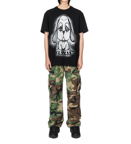 HEART PUP TEE HEAVY RIB TEE BLACK HEART PUP TEE HEAVY RIB TEE BLACK