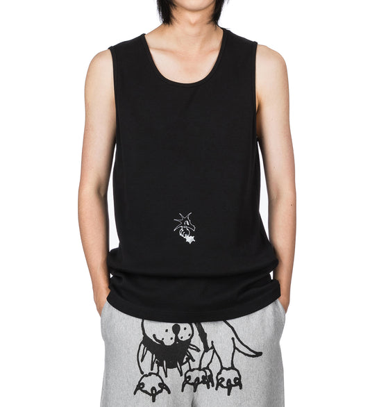 RIBBED TANK TOP BLACK