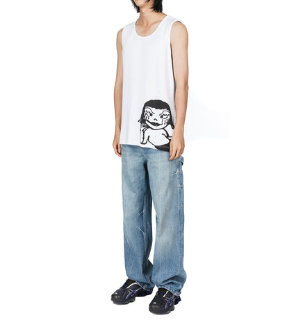 RIBBED TANK TOP WHITE RIBBED TANK TOP WHITE