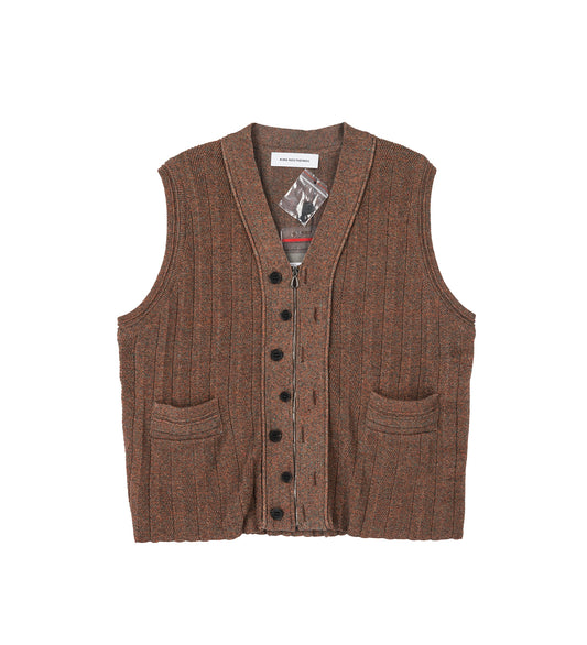 FITZ KNIT VEST MELANGE ORANGE