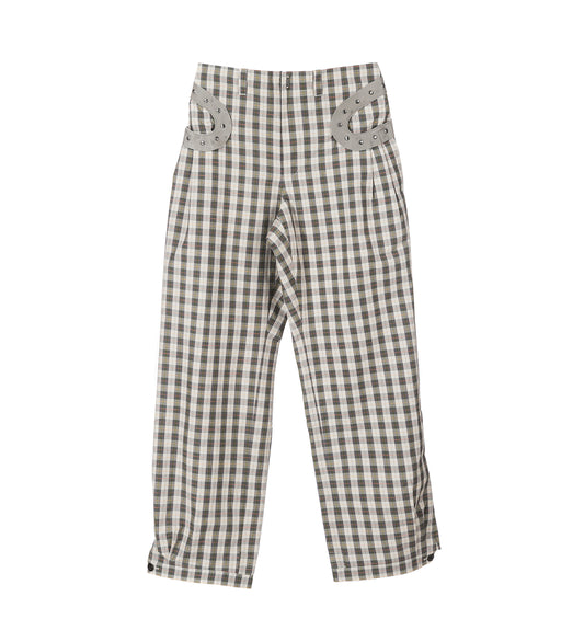 FITZ TROUSER OYSTER CHECK/TAUPE